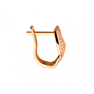 Золотые серьги с цирконием куб. (01-19220380) фотография