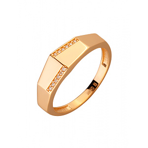 Золота каблучка з цирконієм куб. (01-200080280) фотографія