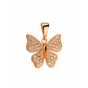 Золотий кулон з цирконієм куб. (01-200137480) фотографія