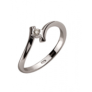 Золотое кольцо с бриллиантом (01-200336380) фотография