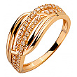 Золотое кольцо с цирконием куб. 01-200358780 фотография 1