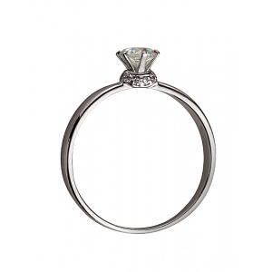 Золотое кольцо с цирконием куб. (01-200369480) фотография