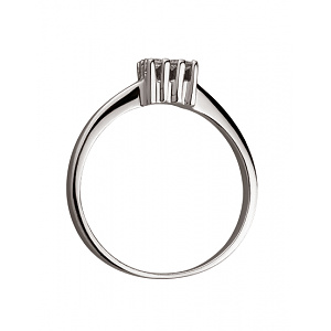 Золота каблучка з діамантами (01-200449080) фотографія