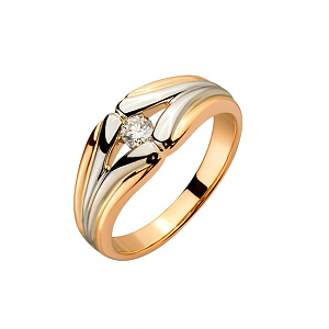 Золотое кольцо с бриллиантом (01-200530780) фотография