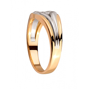 Золотое кольцо с бриллиантом (01-200530780) фотография