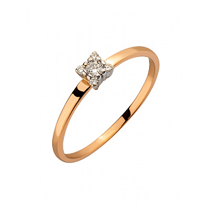 Золотое кольцо с бриллиантами (01-200535080) фотография