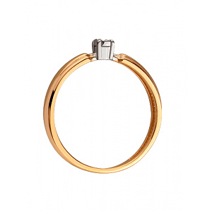 Золотое кольцо с бриллиантом (01-200542680) фотография