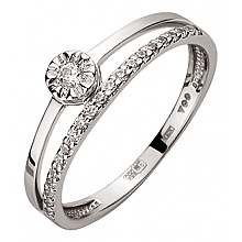 Золота каблучка з фіанітом (цирконієм куб.) (01-200627480)