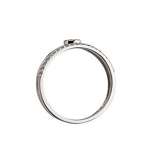 Золота каблучка з фіанітом (цирконієм куб.) (01-200627480) фотографія