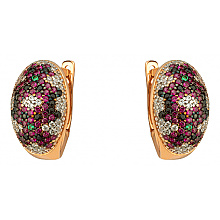 Золоті сережки з фіанітом (цирконієм куб.) (01-200742480)