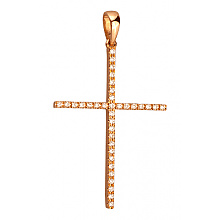 Золотой  крестик с бриллиантами (01-200745980)