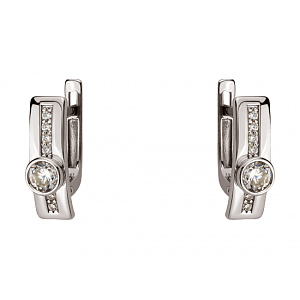 Золоті сережки з фіанітом (цирконієм куб.) (01-200766280) фотографія