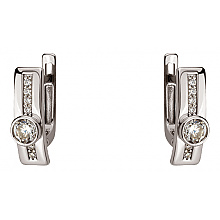 Золоті сережки з фіанітом (цирконієм куб.) (01-200766280)