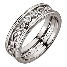 Золотое обручальное кольцо  с бриллиантами (01-200845080)