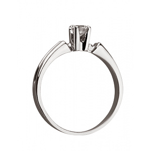 Золота каблучка з діамантом (01-200858080) фотографія