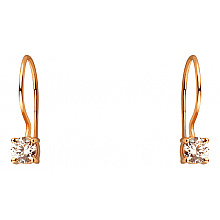Золоті сережки з фіанітом (цирконієм куб.) (01-200867880)