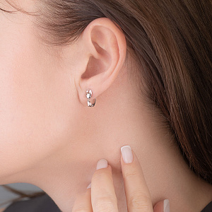 Золотые серьги с циркониями (2б_с-249) фотография