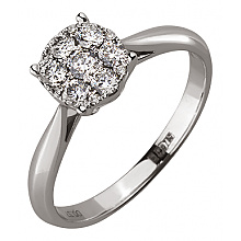 Золотое  кольцо с бриллиантами (01-18642381)