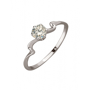 Золотое кольцо с цирконием куб. (01-200120281) фотография