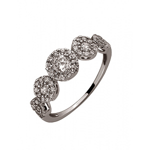 Золота каблучка з цирконієм куб. (01-200209481) фотографія