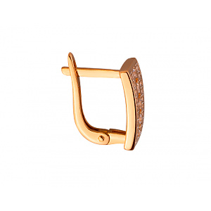 Золотые серьги с цирконием куб. (01-200219081) фотография