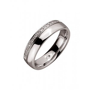 Золота каблучка з діамантами (01-200237281) фотографія