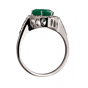 Золотое кольцо с цирконием куб. (01-200343681) фотография