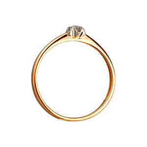Золотое кольцо с бриллиантом (01-200432981) фотография