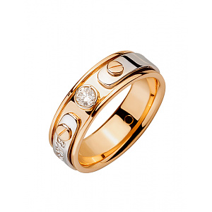 Золотое кольцо с бриллиантом (01-200449081) фотография