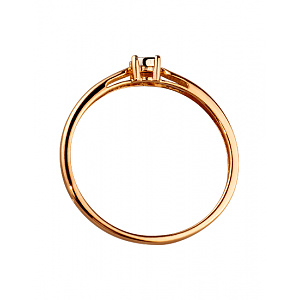 Золота каблучка з діамантом (01-200452981) фотографія