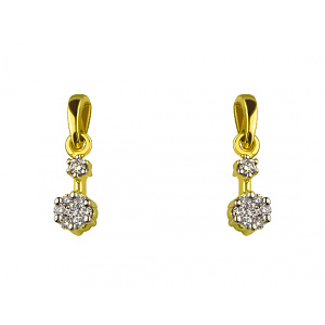 Золоті сережки з діамантами (01-200481181) фотографія