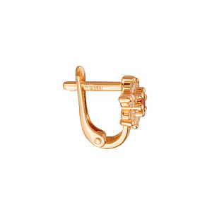 Золоті сережки з цирконієм куб. (01-200492281) фотографія