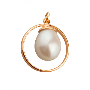 Золота каблучка з перлиною (01-200559581) фотографія