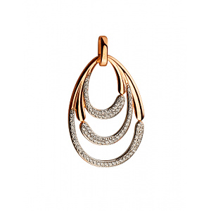 Золотий кулон з цирконієм куб. (01-200573481) фотографія