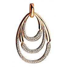 Золотий кулон з цирконієм куб. (01-200573481)