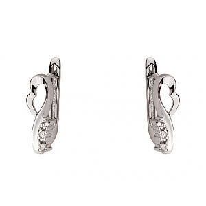 Золоті сережки з цирконієм куб. (01-200575981) фотографія