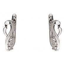 Золоті сережки з цирконієм куб. (01-200575981)