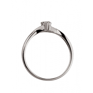 Золота каблучка з діамантами (01-200599981) фотографія