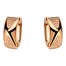 Золоті сережки з фіанітом (цирконієм куб.) (01-200633481)