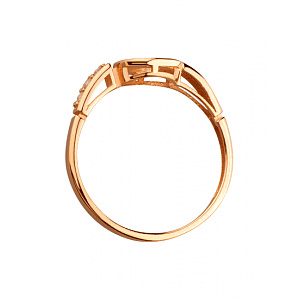 Золотое кольцо с фианитом (цирконием куб.) (01-200745981) фотография