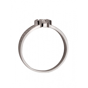 Золота каблучка з фіанітом (цирконієм куб.) (01-200766281) фотографія