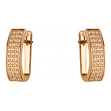 Золоті сережки з фіанітом (цирконієм куб.) (01-200810781)