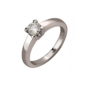 Золотое  кольцо с бриллиантом (01-200841781) фотография