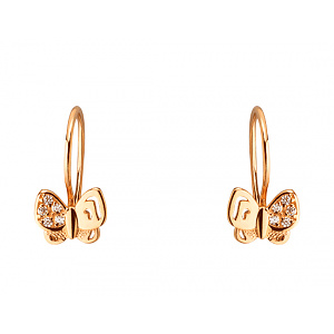 Золоті сережки з фіанітом (цирконієм куб.) (01-200845081) фотографія