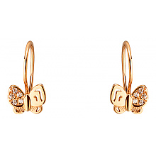 Золоті сережки з фіанітом (цирконієм куб.) (01-200845081)