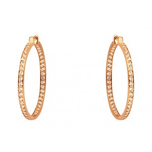 Золотые серьги с фианитом (цирконием куб.) (01-200858081) фотография