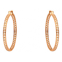 Золоті сережки з фіанітом (цирконієм куб.) (01-200858081)