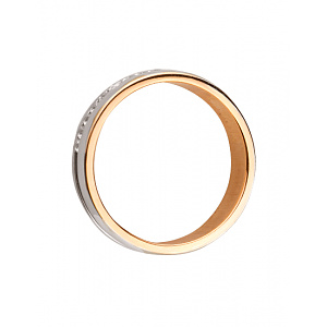 Золотое кольцо с цирконием куб. (01-19171482) фотография