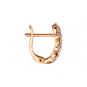 Золоті сережки з цирконієм куб. (01-200092582) фотографія