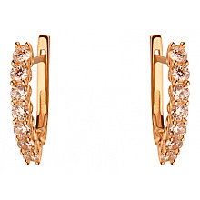 Золоті сережки з фіанітом (цирконієм куб.) (01-200152582)